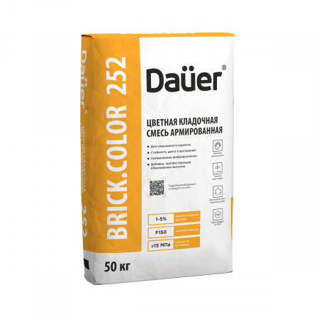 Цветная кладочная смесь армированная Dauer BRICK.COLOR 252 бежевая 50 кг