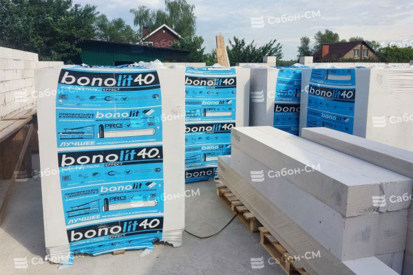 Газосиликатные блоки Бонолит Дмитров D600 625х200х150 перегородочные
